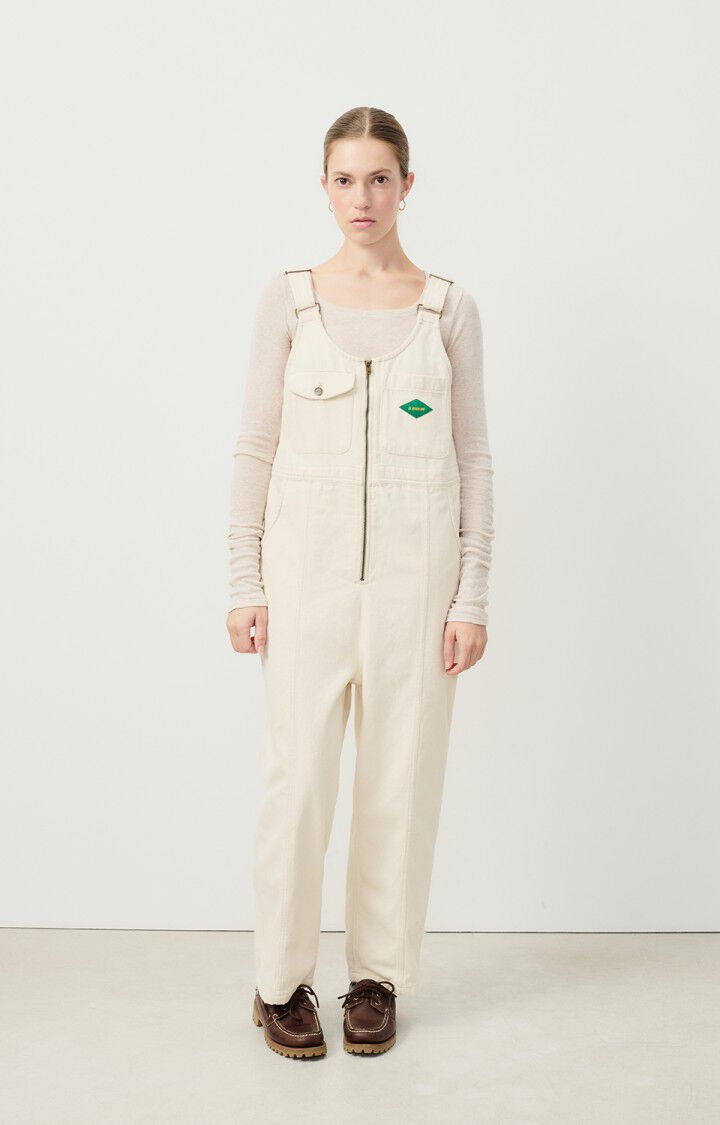 american vintage Salopette femme Spywood - ECRU 0 Fines bretelles Beige - H23