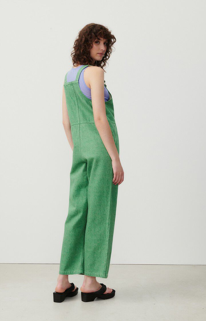 American Vintage Salopette Femme Tineborow - BASILIC 0 Fines Bretelles Vert - E24