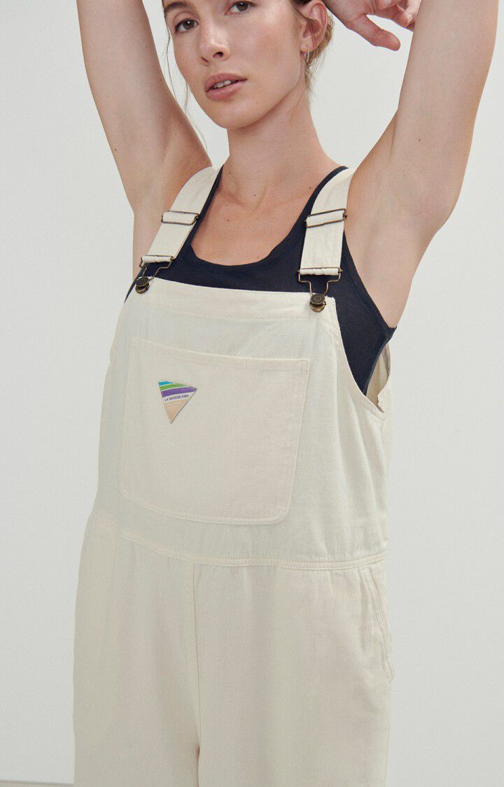 American Vintage Salopette Femme Tirabay - ECRU 0 Sans Manches Beige - H23