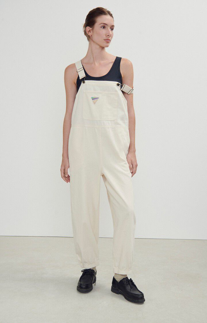 american vintage Salopette femme Tirabay - ECRU 0 Sans manches Beige - H23
