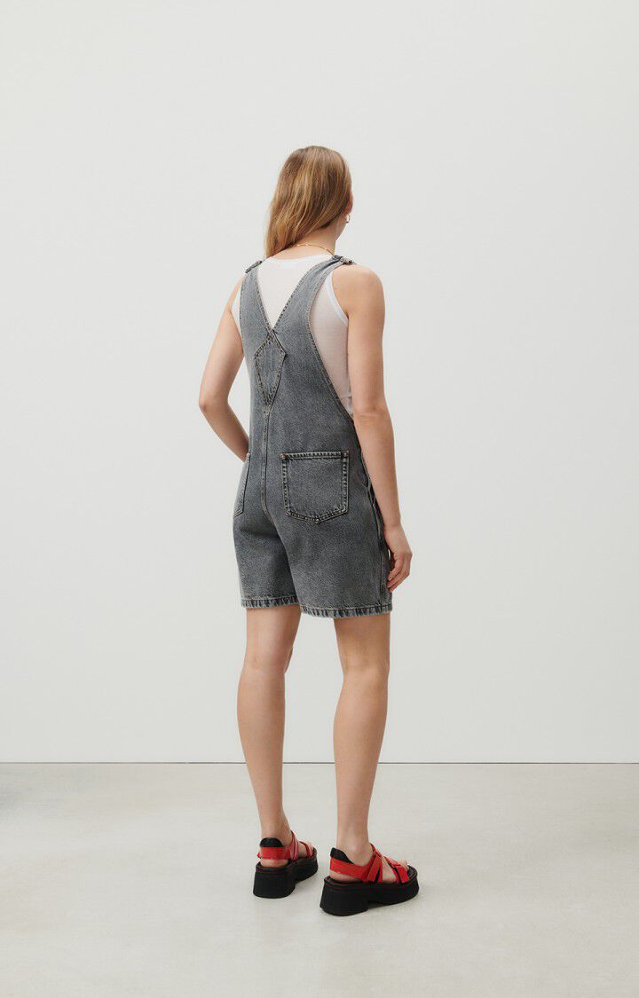 American Vintage Salopette Femme Yopday - SALT AND PEPPER 0 Sans Manches Gris - E23