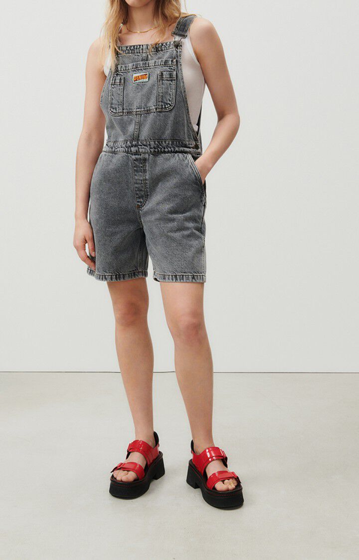 American Vintage Salopette Femme Yopday - SALT AND PEPPER 0 Sans Manches Gris - E23
