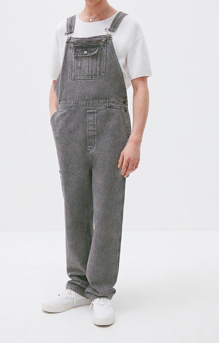 american vintage Salopette homme Blinwood - GREY Fines bretelles Gris - E21