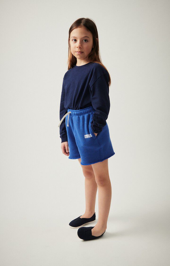 american vintage Short enfant Doven - BLEU ROI SURTEINT Bleu - E24