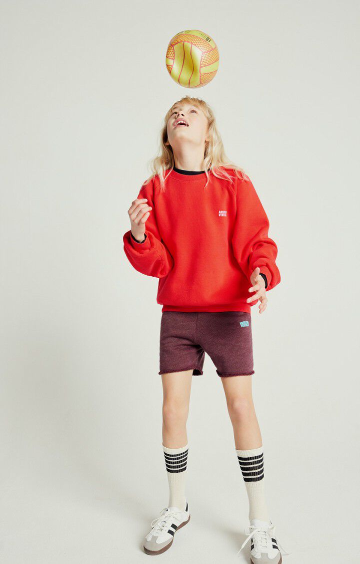 American Vintage Short Enfant Doven - BORDEAUX SURTEINT Rouge - E25