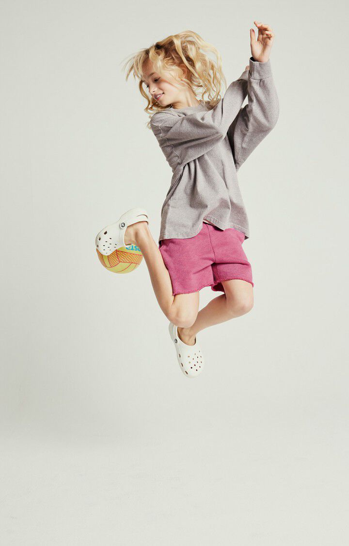 american vintage Short enfant Doven - GERANIUM FLUO SURTEINT Rose - E25