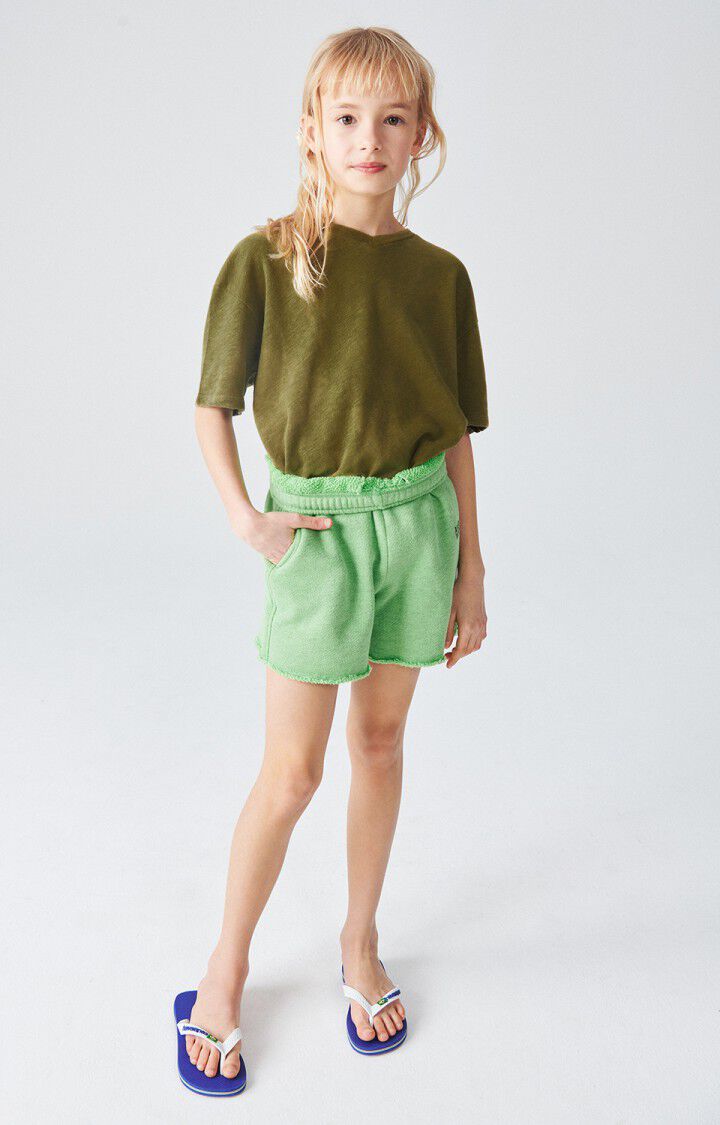 American Vintage Short Enfant Doven - PERRUCHE SURTEINT Vert - E24