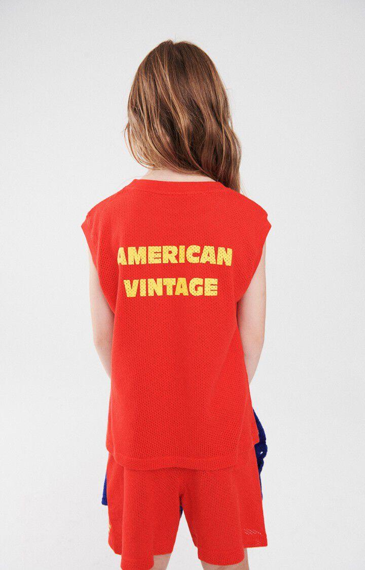 American Vintage Short Enfant Vifabeach - FRAISIER Rouge - E24
