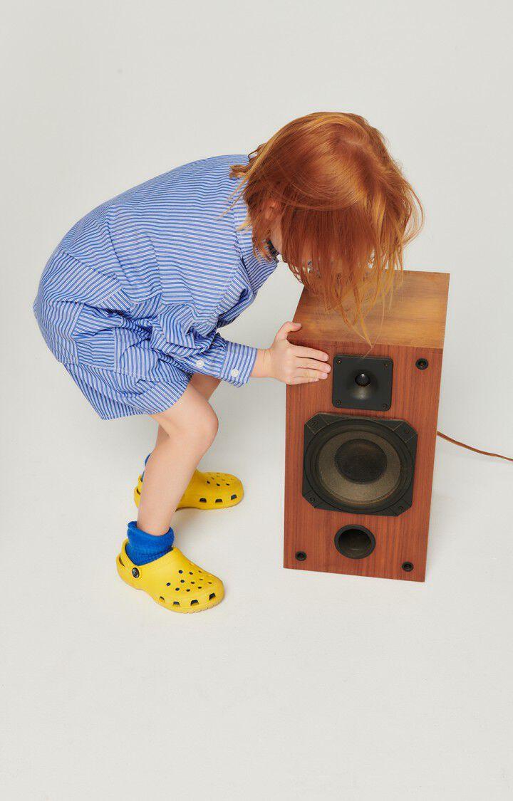 American Vintage Short Enfant Zatybay - RAYURES AQUA Bleu - E24