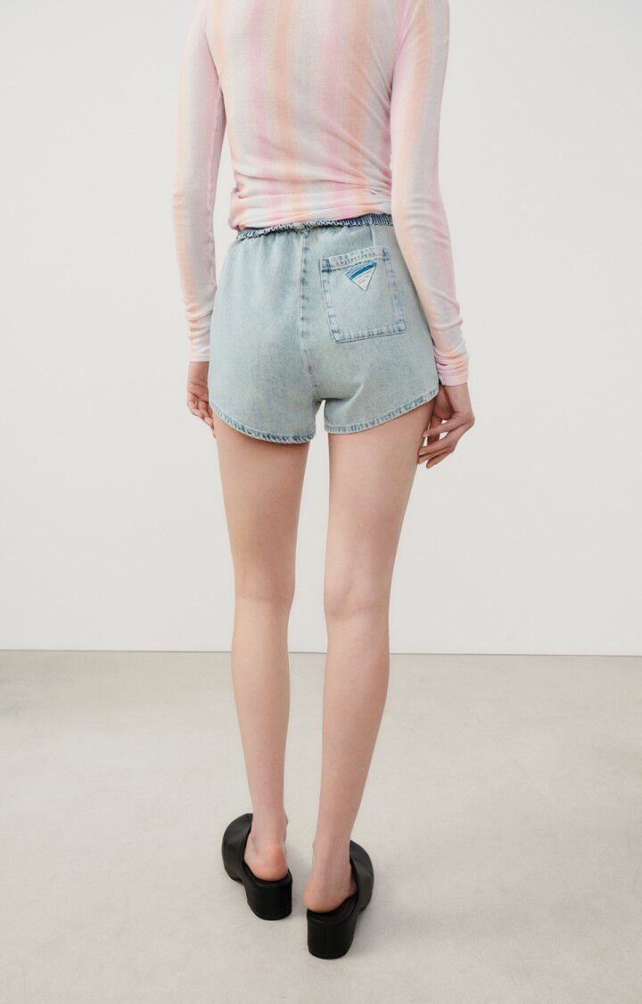 American Vintage Short Femme Besobay - STONE DIRTY Bleu - E24