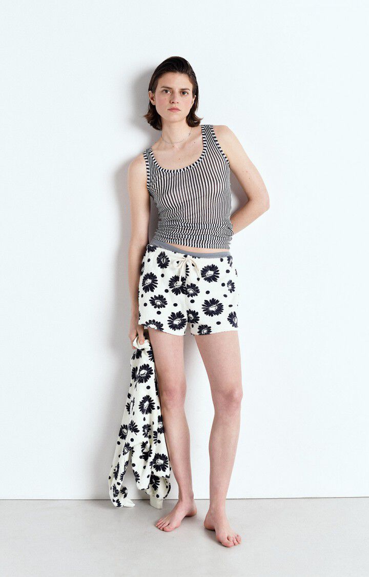 American Vintage Short Femme Bobypark - JEANINE Blanc - E25