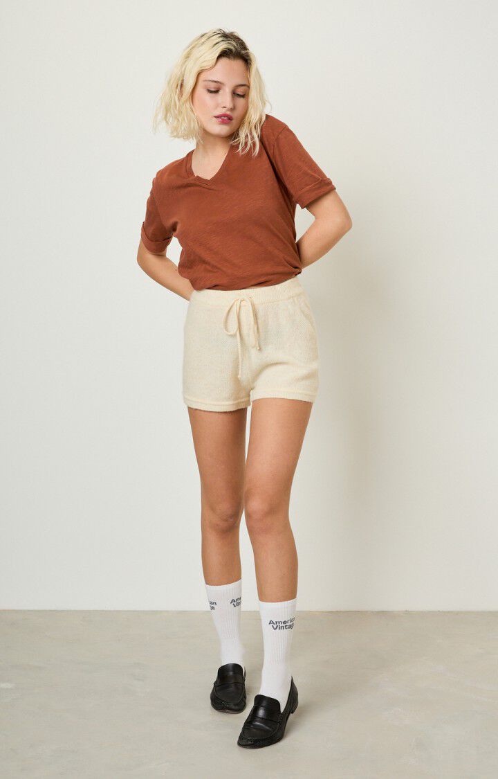 American Vintage Short Femme Cybertown - NACRE Beige - E22