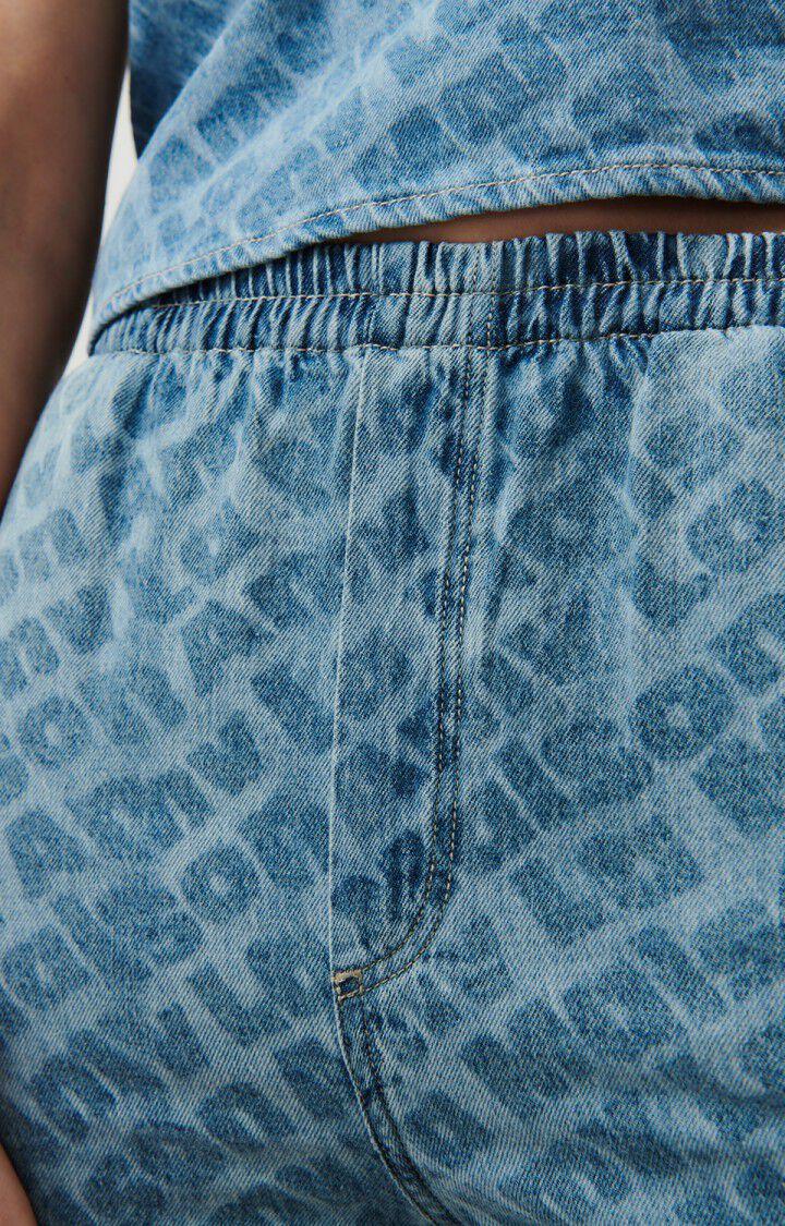 American Vintage Short Femme Fybee - STONE ALL OVER Bleu - E23
