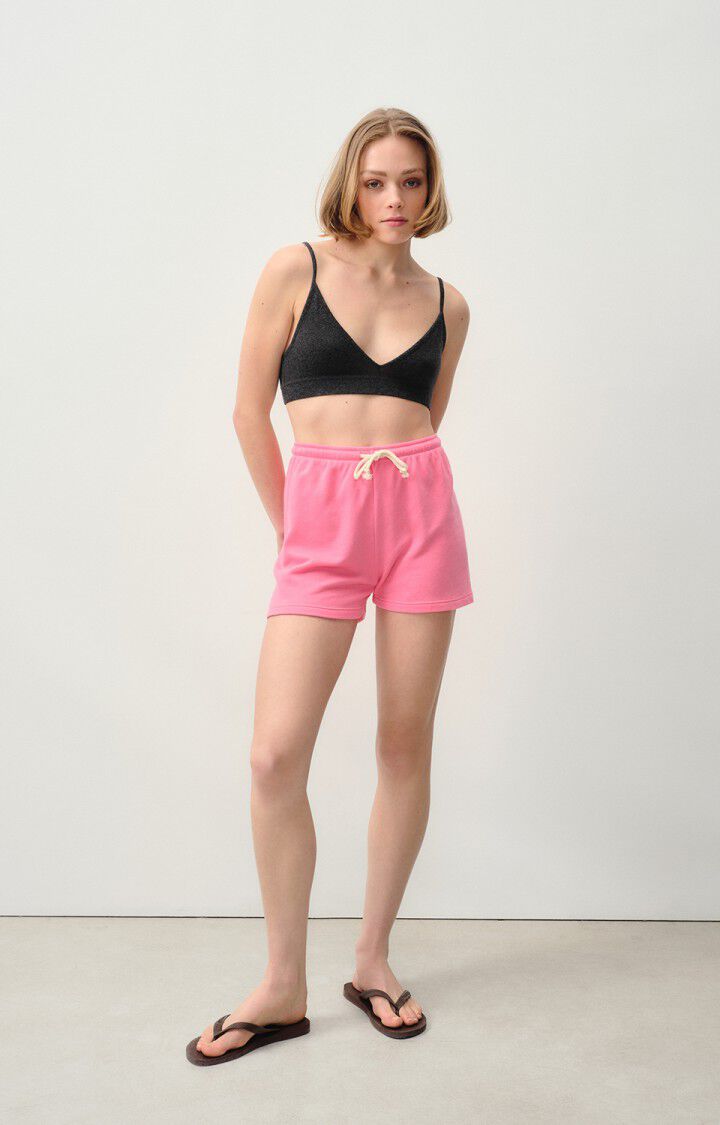 american vintage Short femme Hapylife - BUBBLE GUM VINTAGE Rose - E24