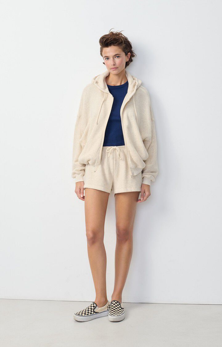 American Vintage Short Femme Itonay - ECRU CHINE Beige - E25
