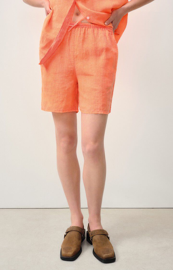 american vintage Short femme Ivybo - ORANGE FLUO Orange - E24