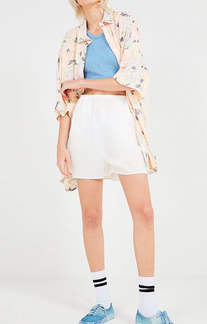 american vintage Short femme Krimcity - BLANC Blanc - E20