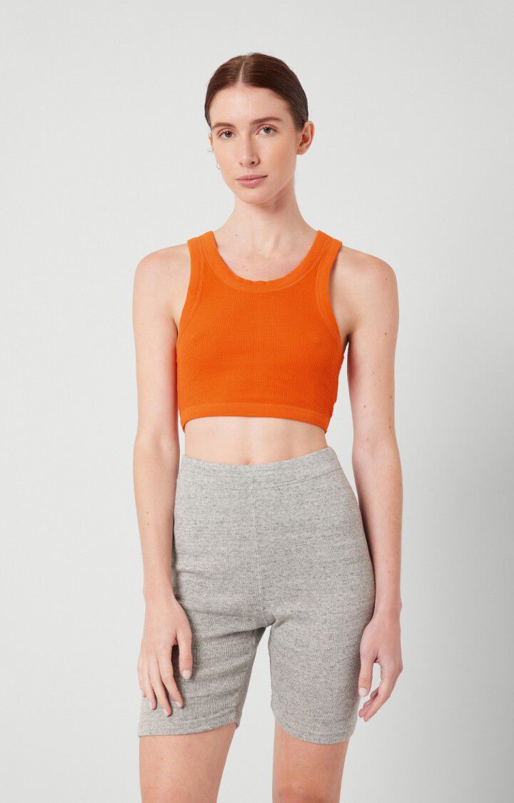 american vintage Short femme Nooby - GRIS CHINE Gris - E22