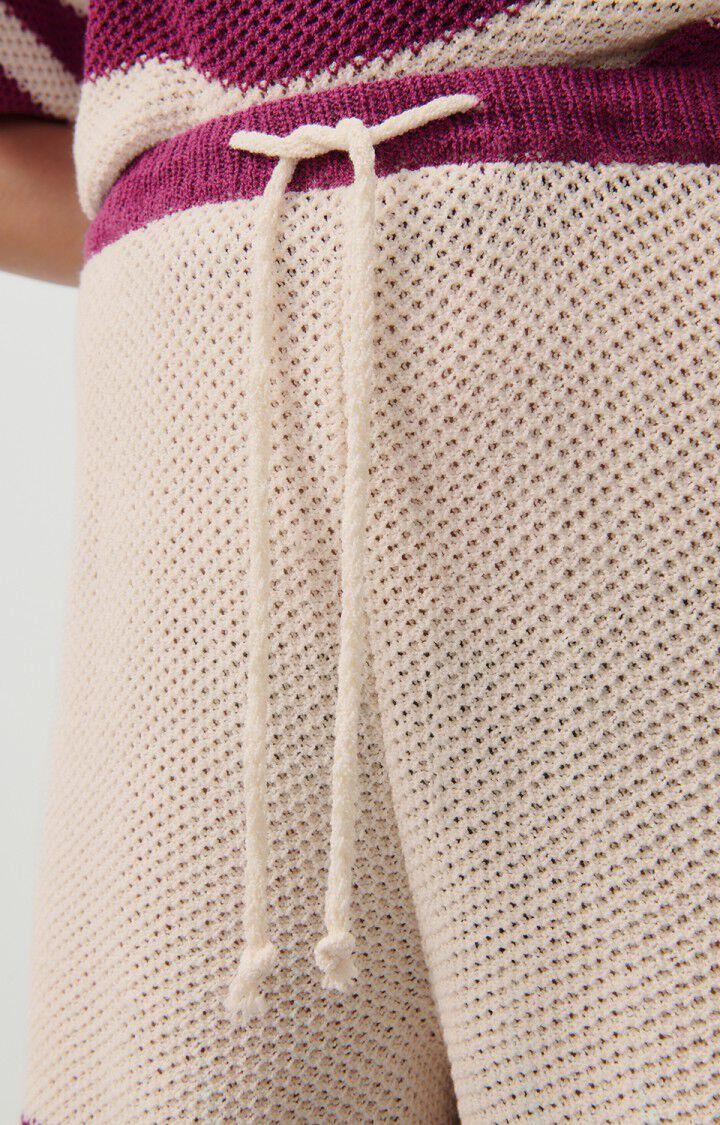 American Vintage Short Femme Pagaville - ECRU ET ROSE INDIEN Blanc - E23