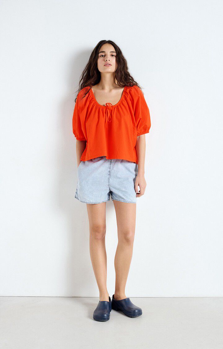 American Vintage Short Femme Paybou - BLUE SNOW Bleu - E25