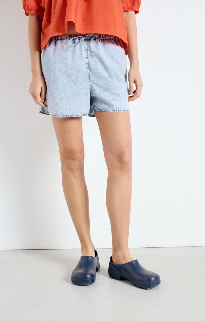 american vintage Short femme Paybou - BLUE SNOW Bleu - E25