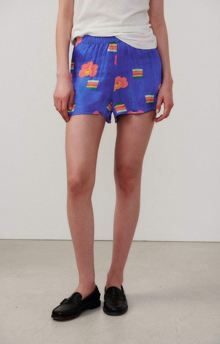 american vintage Short femme Shaning - IRENE Bleu - E24