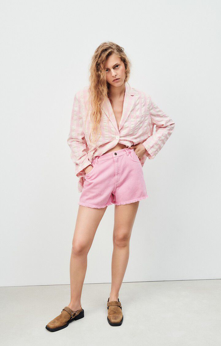 American Vintage Short Femme Tineborow - BONBON VINTAGE Rose - E24