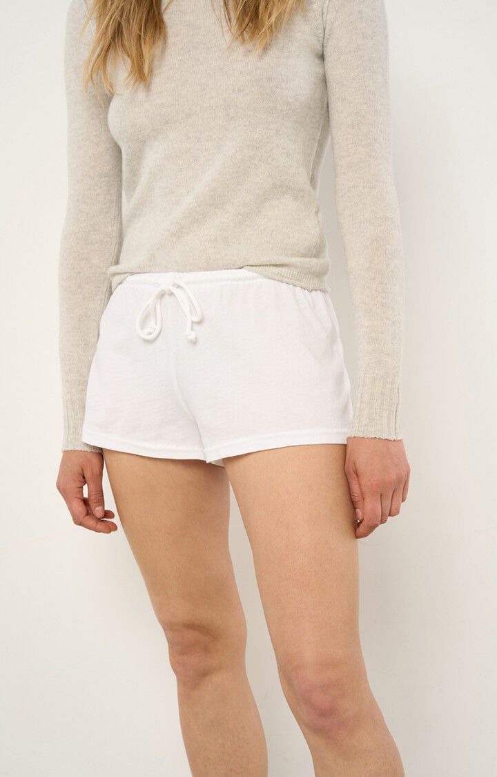 american vintage Short femme Vegiflower - BLANC Blanc - E21