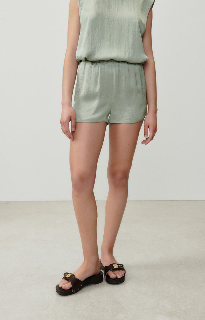 american vintage Short femme Widland - TILLEUL Vert - E23