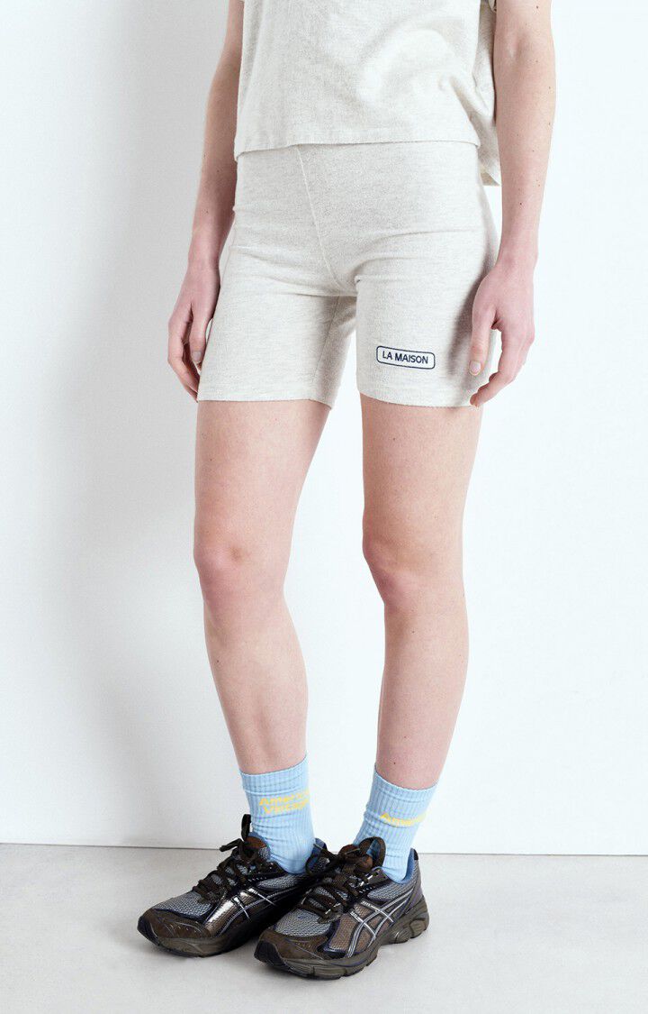 american vintage Short femme Ypawood - GRIS CHINE Gris - E25