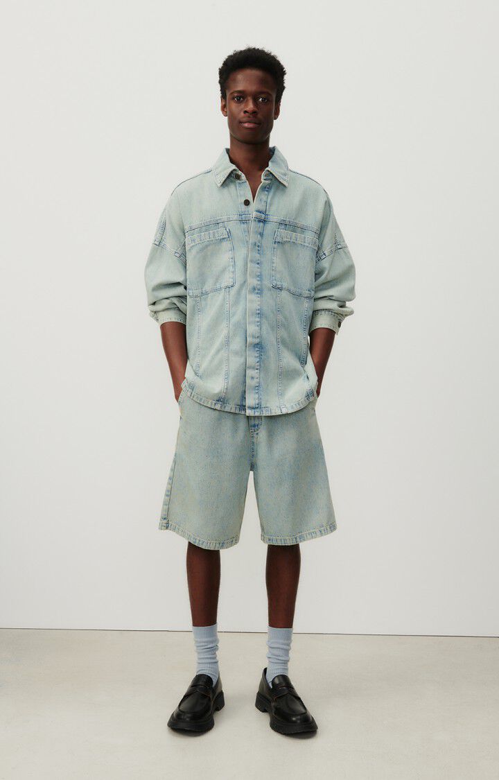 American Vintage Short Homme Besobay - STONE DIRTY Bleu - E24