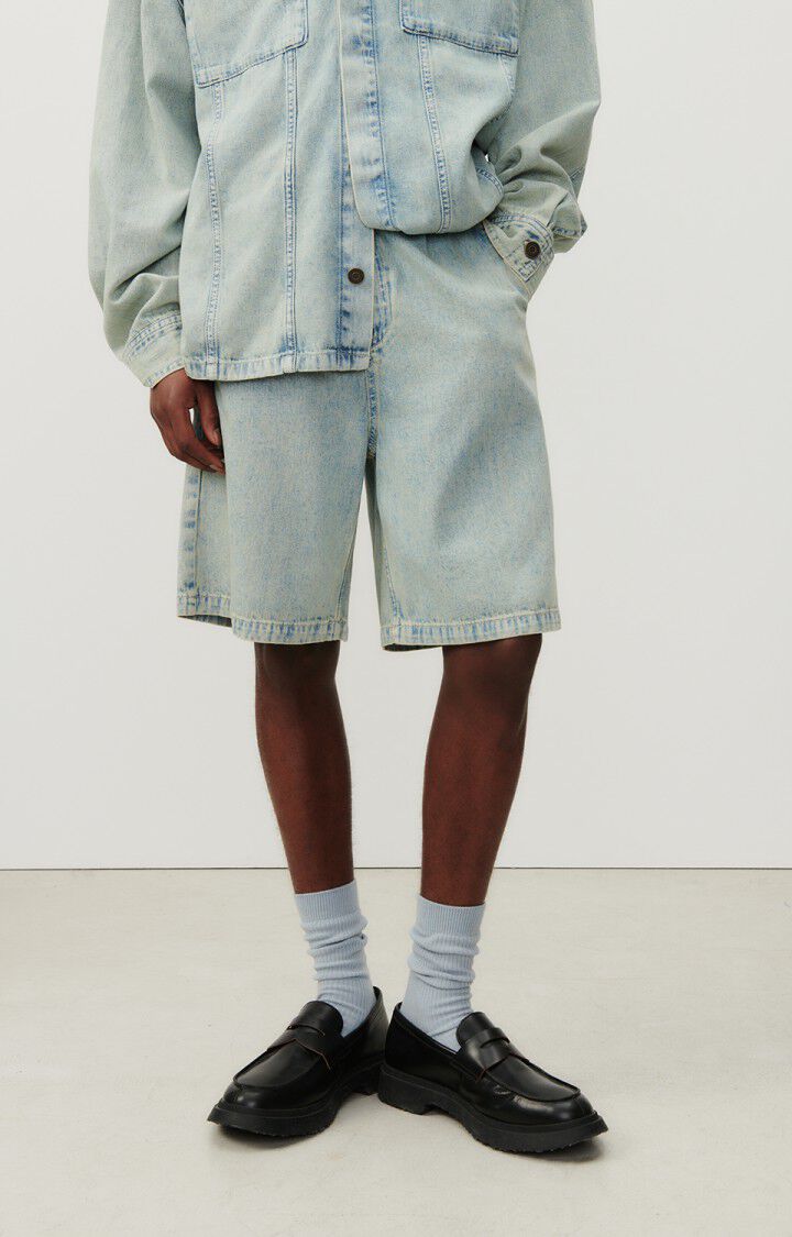 American Vintage Short Homme Besobay - STONE DIRTY Bleu - E24