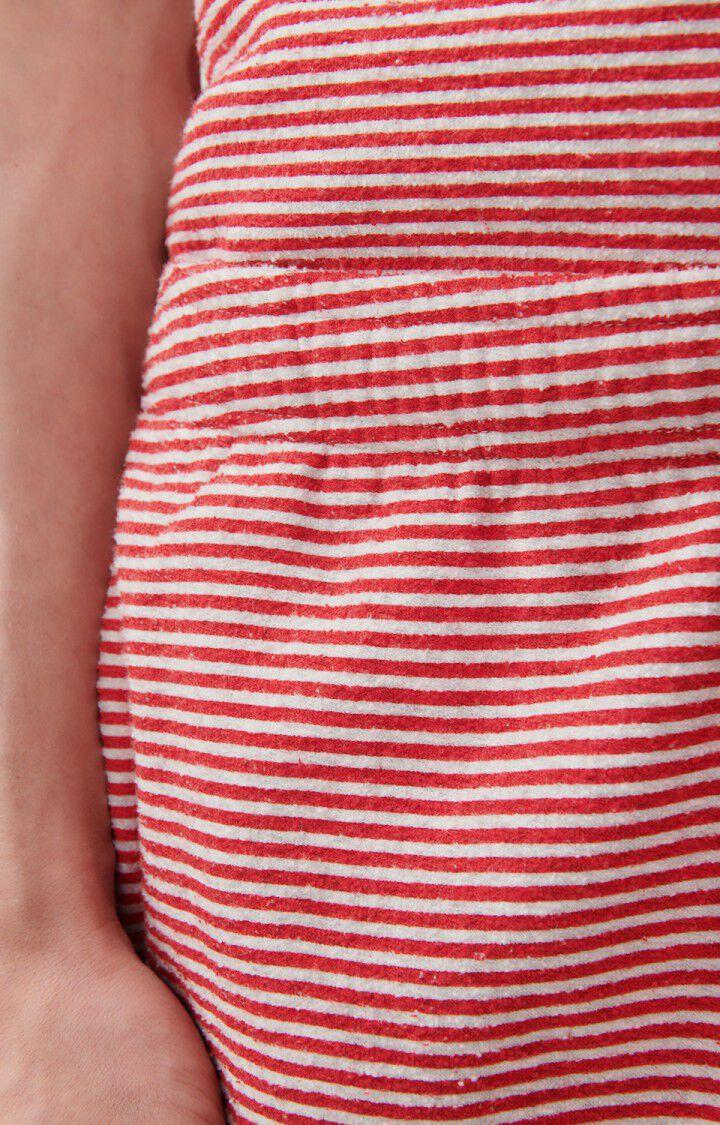 American Vintage Short Homme Bobypark - RAYURES ROUGES ET GRISES Rouge - E23