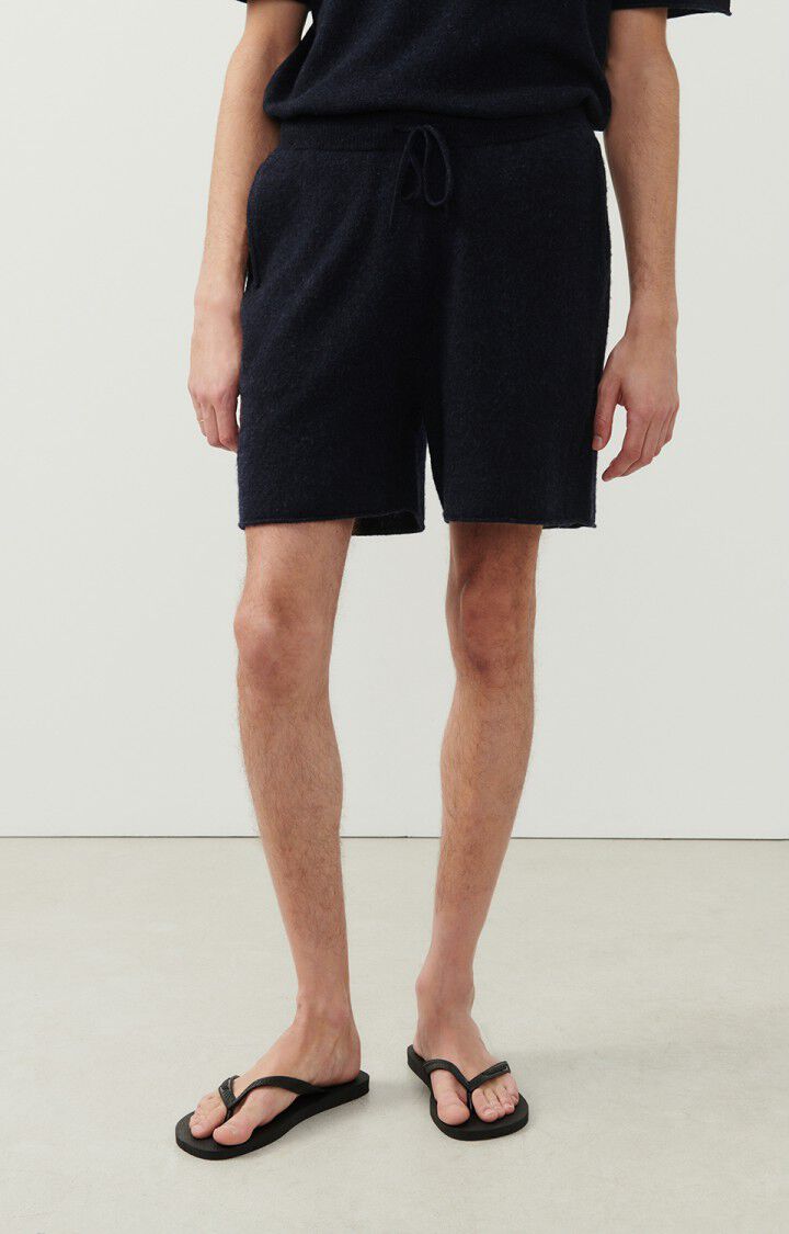 american vintage Short homme Docatown - NAVY CHINE NOIR Noir - E24