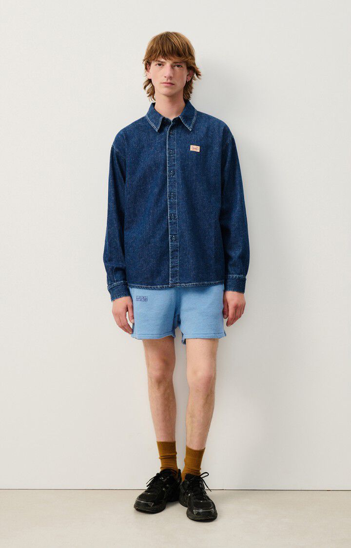 American Vintage Short Homme Doven - CIEL SURTEINT Bleu - H24