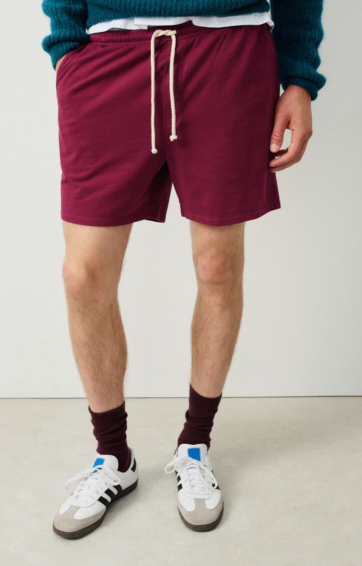 american vintage Short homme Fizvalley - BORDEAUX VINTAGE Rouge - H24