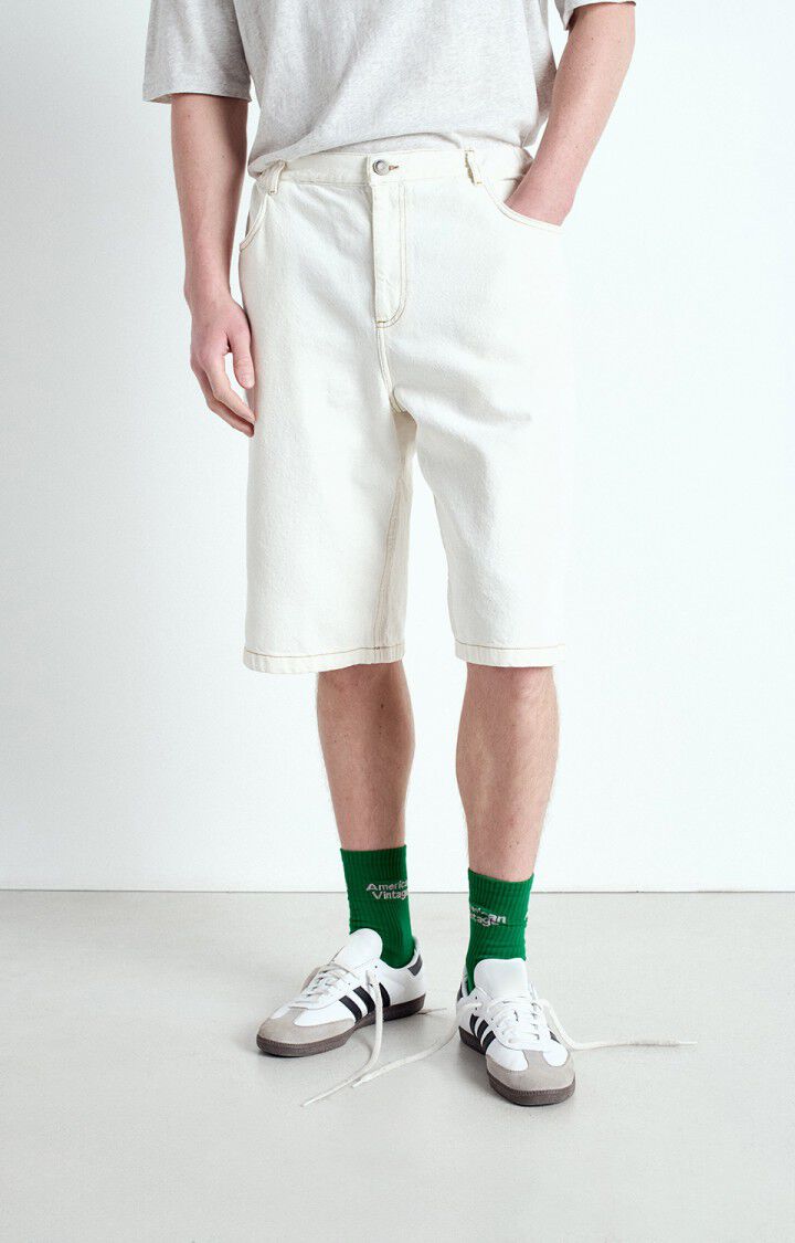 american vintage Short homme Jozastreet - OFF WHITE Blanc - E25