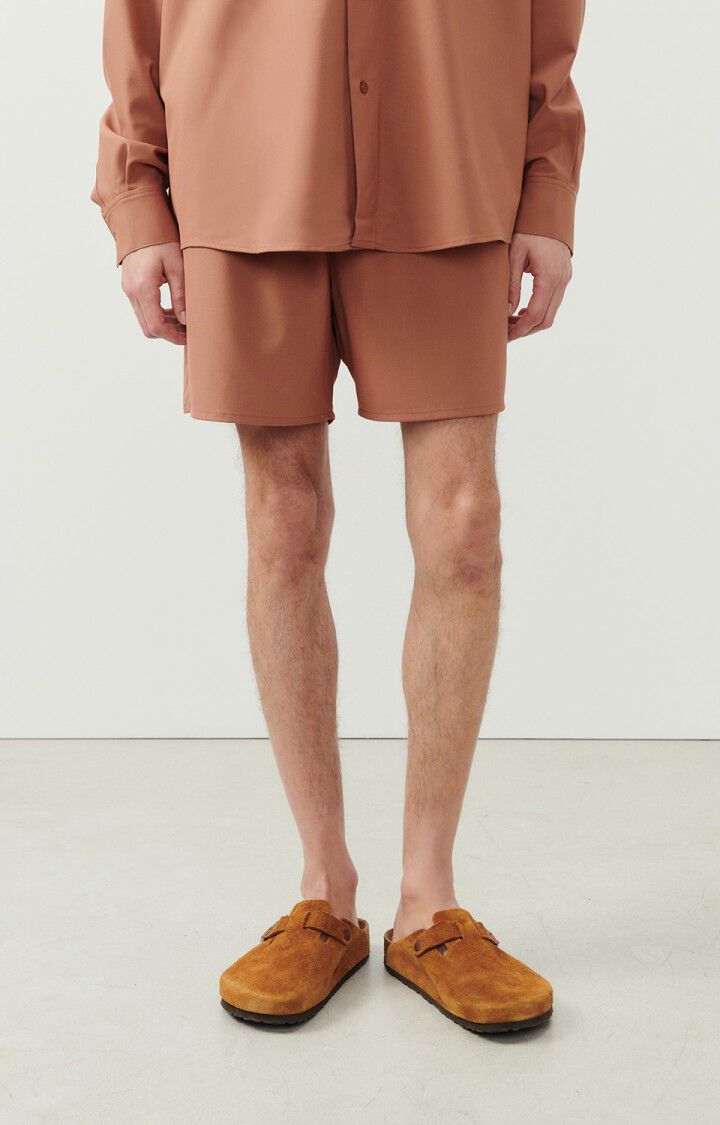 american vintage Short homme Kabird - CREME DE MARRON Marron - E24