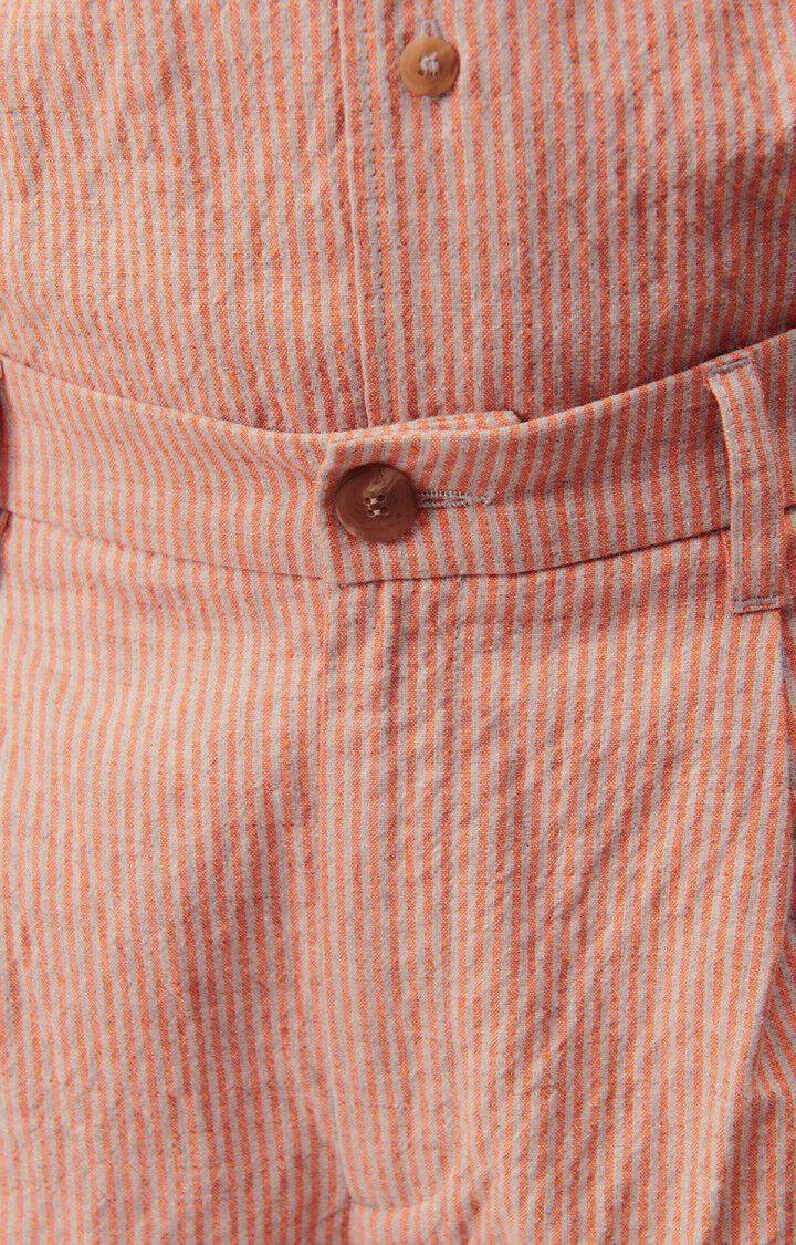 American Vintage Short Homme Keostreet - RAYURES GRISES ET ORANGE Orange - E24