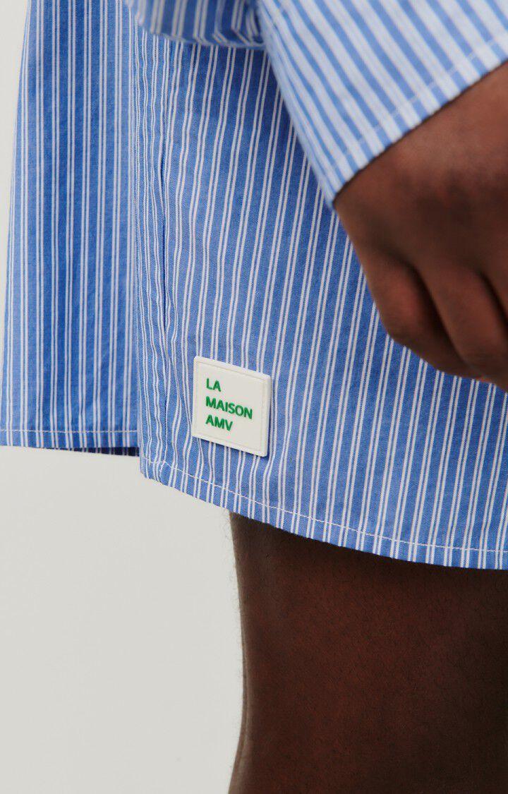 American Vintage Short Homme Zatybay - RAYURES AQUA Bleu - E25