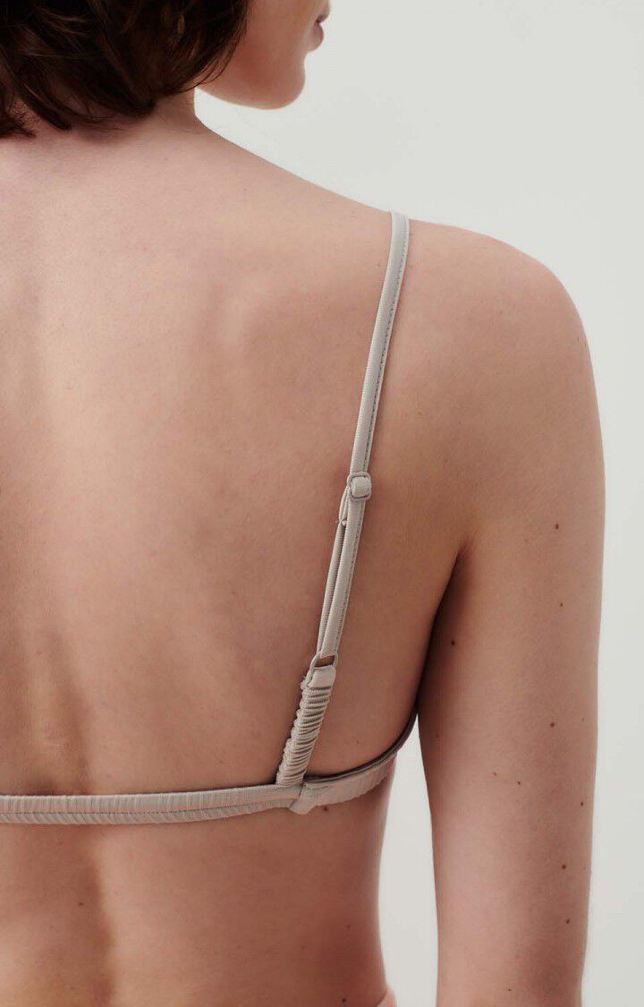 American Vintage Soutien Gorge Femme Fuobow - SILVER 0 Fines Bretelles Gris - E24