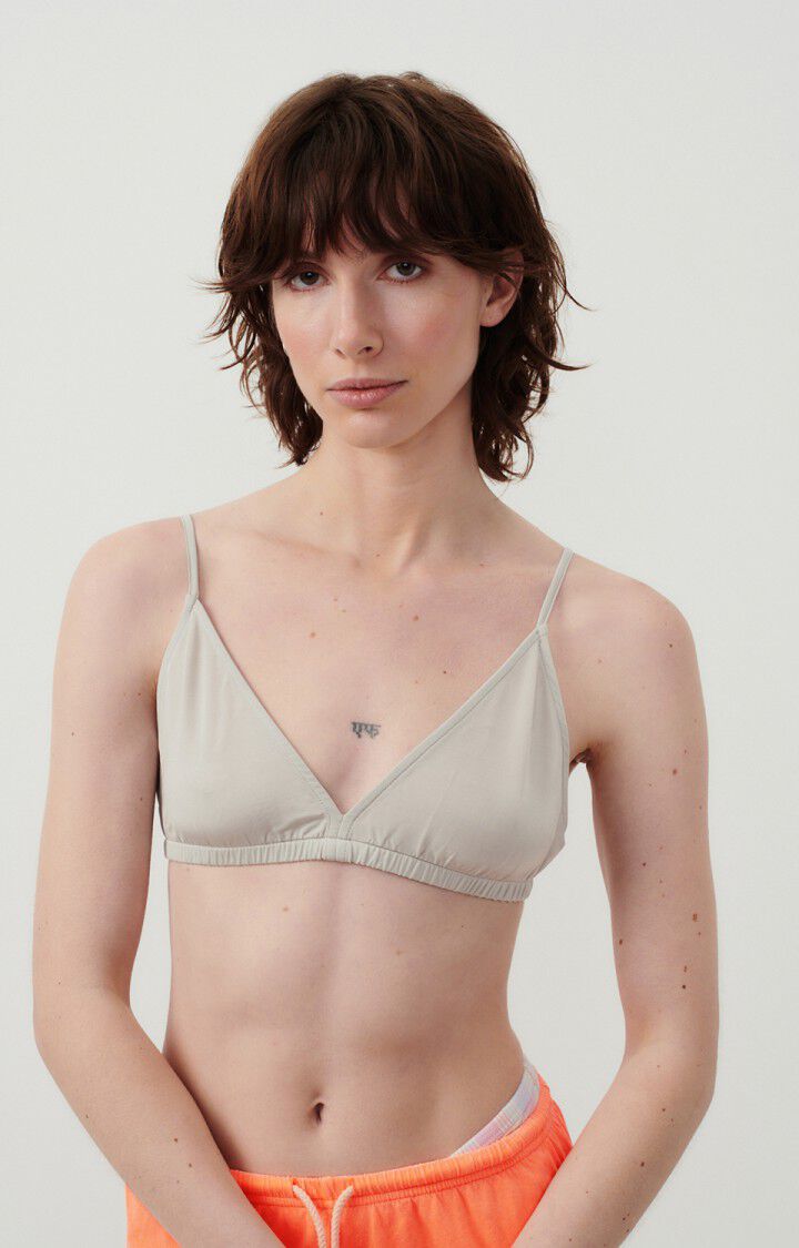 american vintage Soutien gorge femme Fuobow - SILVER 0 Fines bretelles Gris - E24