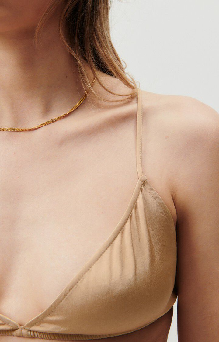 American Vintage Soutien Gorge Femme Widland - FICELLE 0 Fines Bretelles Beige - E23