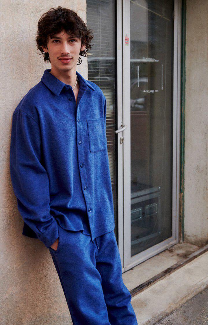 American Vintage Surchemise Homme Dodiloo - NUIT CHINE 64 Manches Longues Bleu - E25