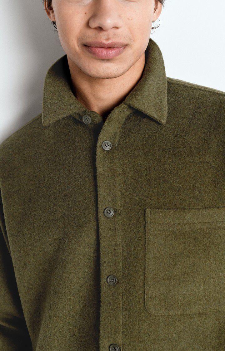 American Vintage Surchemise Homme Dodiloo - ORIGAN CHINE 64 Manches Longues Vert - E25