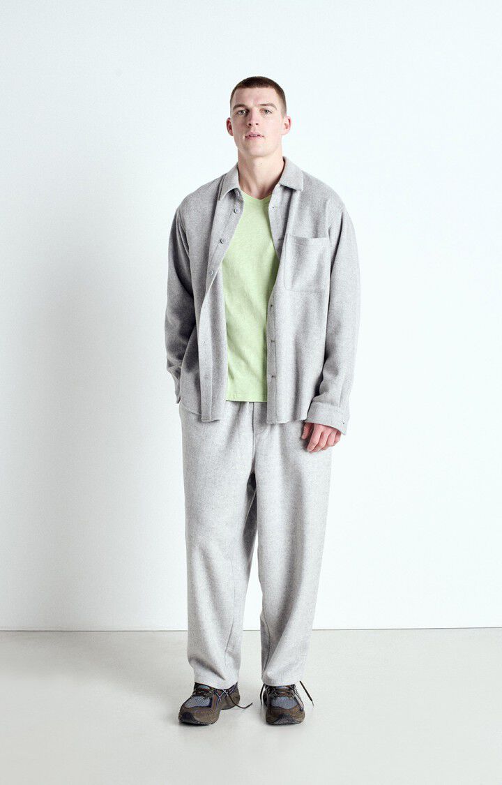 American Vintage Surchemise Homme Dodiloo - POLAIRE CHINE 64 Manches Longues Gris - E25