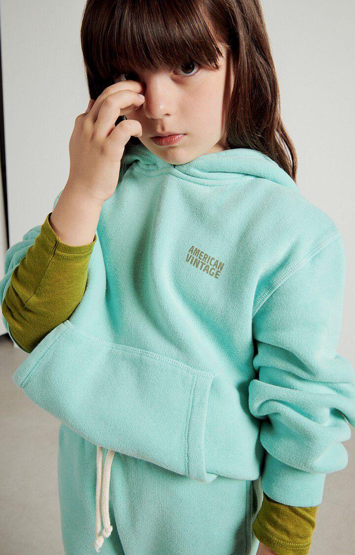 American Vintage Sweat à Capuche Enfant Izubird - CARAIBES VINTAGE 36 Manches Longues Bleu - H23