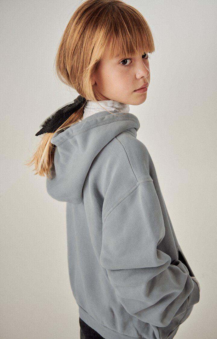 American Vintage Sweat à Capuche Enfant Izubird - GALET VINTAGE 36 Manches Longues Gris - H23