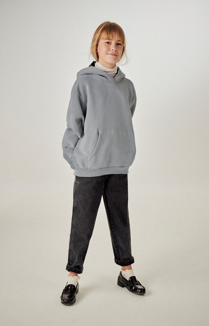American Vintage Sweat à Capuche Enfant Izubird - GALET VINTAGE 36 Manches Longues Gris - H23