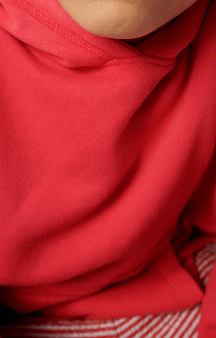 American Vintage Sweat à Capuche Enfant Izubird - SALSA VINTAGE 36 Manches Longues Rouge - E23